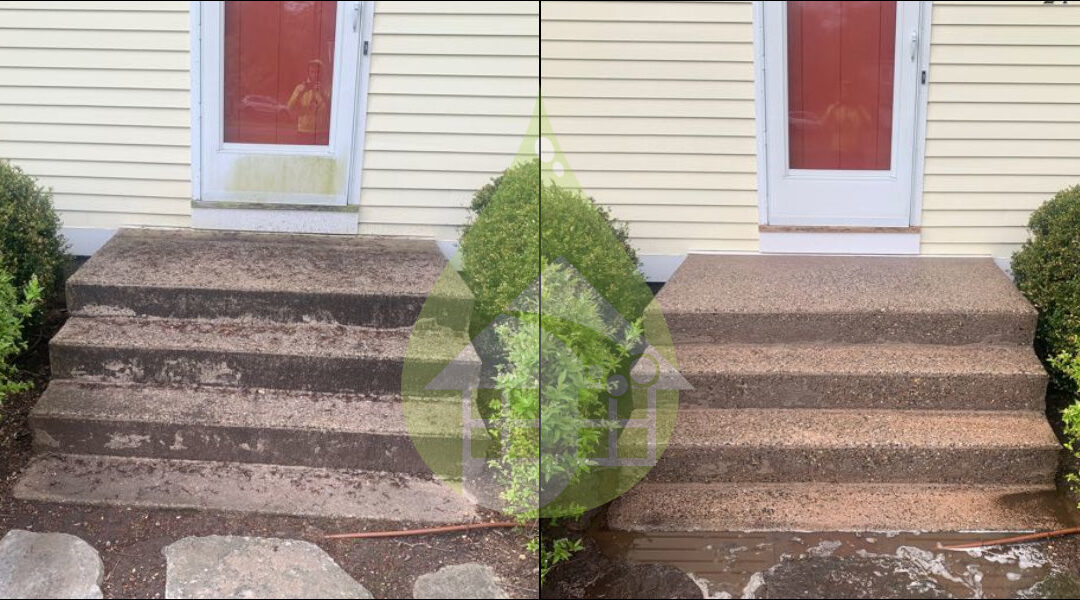 Glastonbury Steps Power Wash