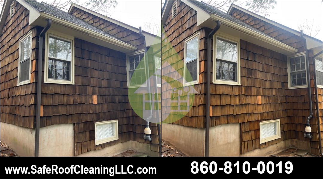 West Hartford Cedar Siding Cleaning